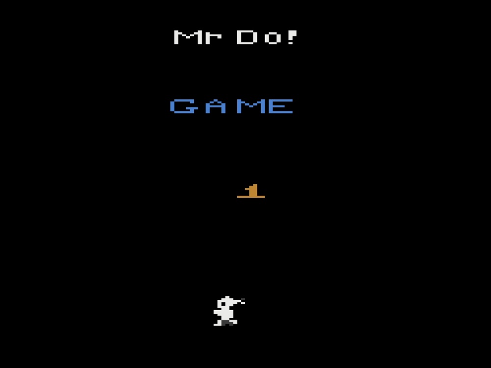 Title Screen of Mr Do for Atari 2600